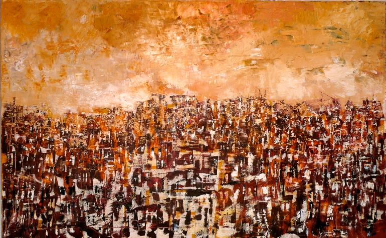 770x475 Saatchi Art Desolate City, Apocalypse Painting By Auke Mulder - Apocalypse Painting