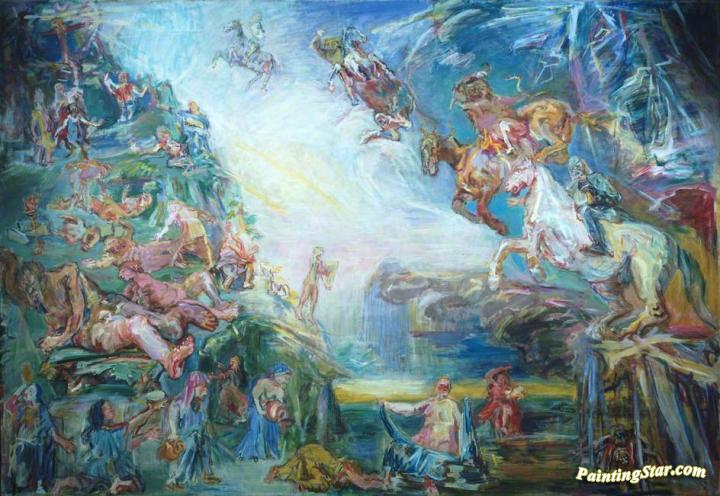 720x496 Apocalypse (Centre Panel Of Tripych) Artwork By Oskar Kokoschka - Apocalypse Painting