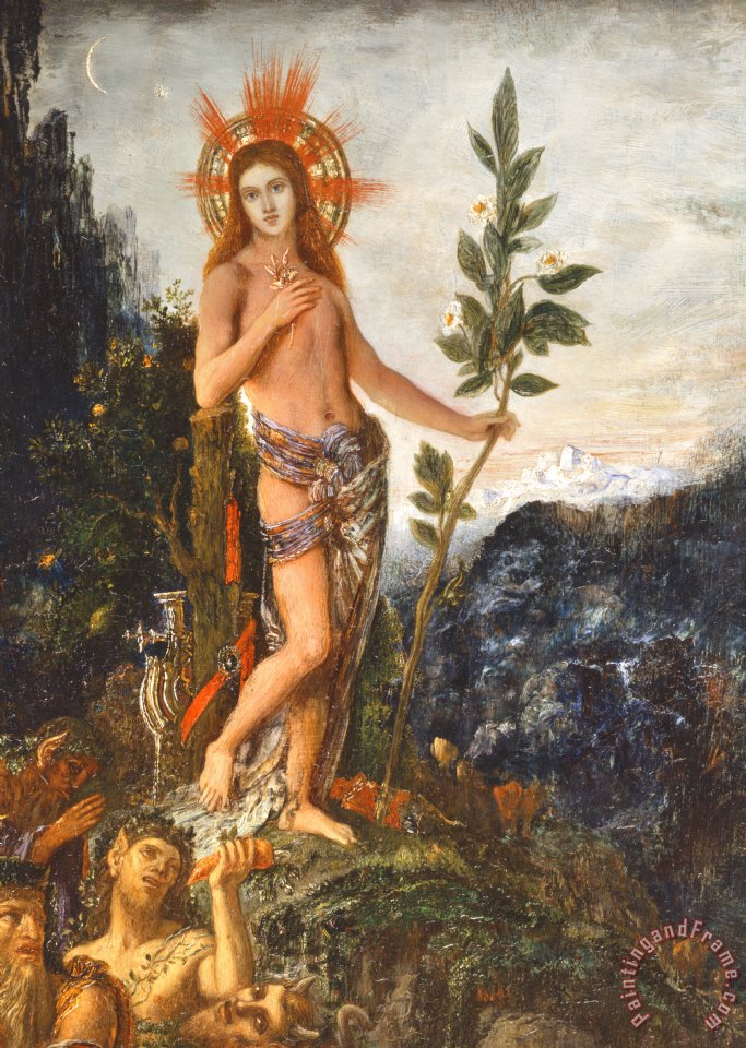 683x960 Gustave Moreau Apollo Receiving The Shepherds Offerings Painting - Apollo Painting