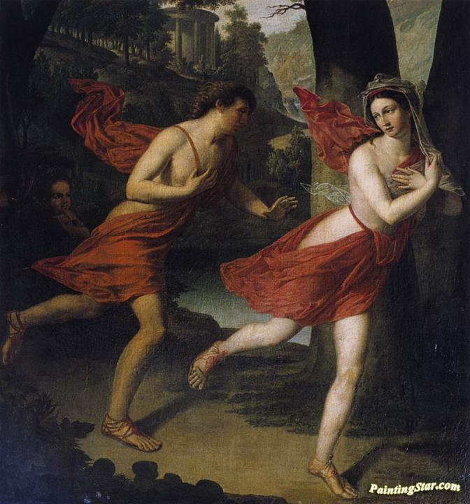 672x720 Pauline As Daphne Fleeing From Apollo Artwork By Robert Lefevre - Apollo Painting