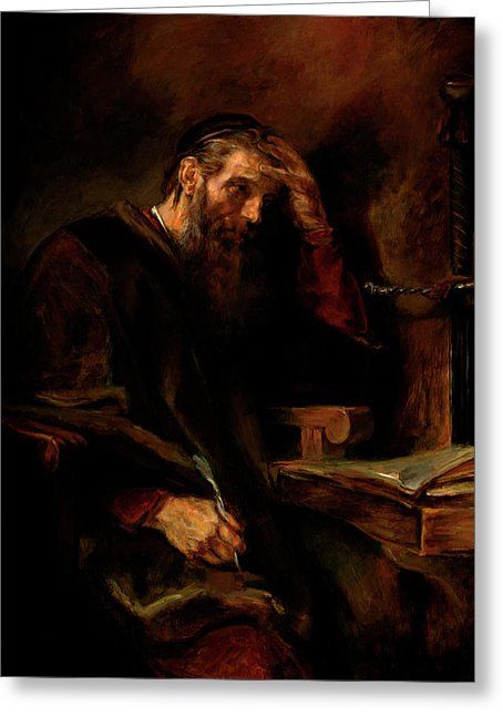 454x646 Saint Paul The Apostle Denim. - Apostle Paul Painting