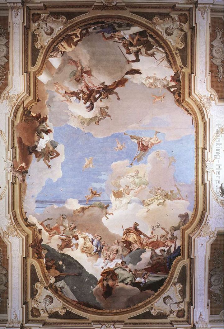 720x1056 Giovanni Battista Tiepolo The Apotheosis Of The Pisani Family - Apotheosis Painting