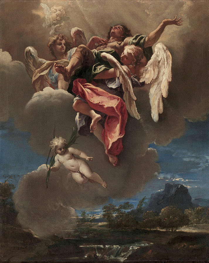 713x900 Study For An Apotheosis Of A Saint Painting By Sebastiano Ricci - Apotheosis Painting