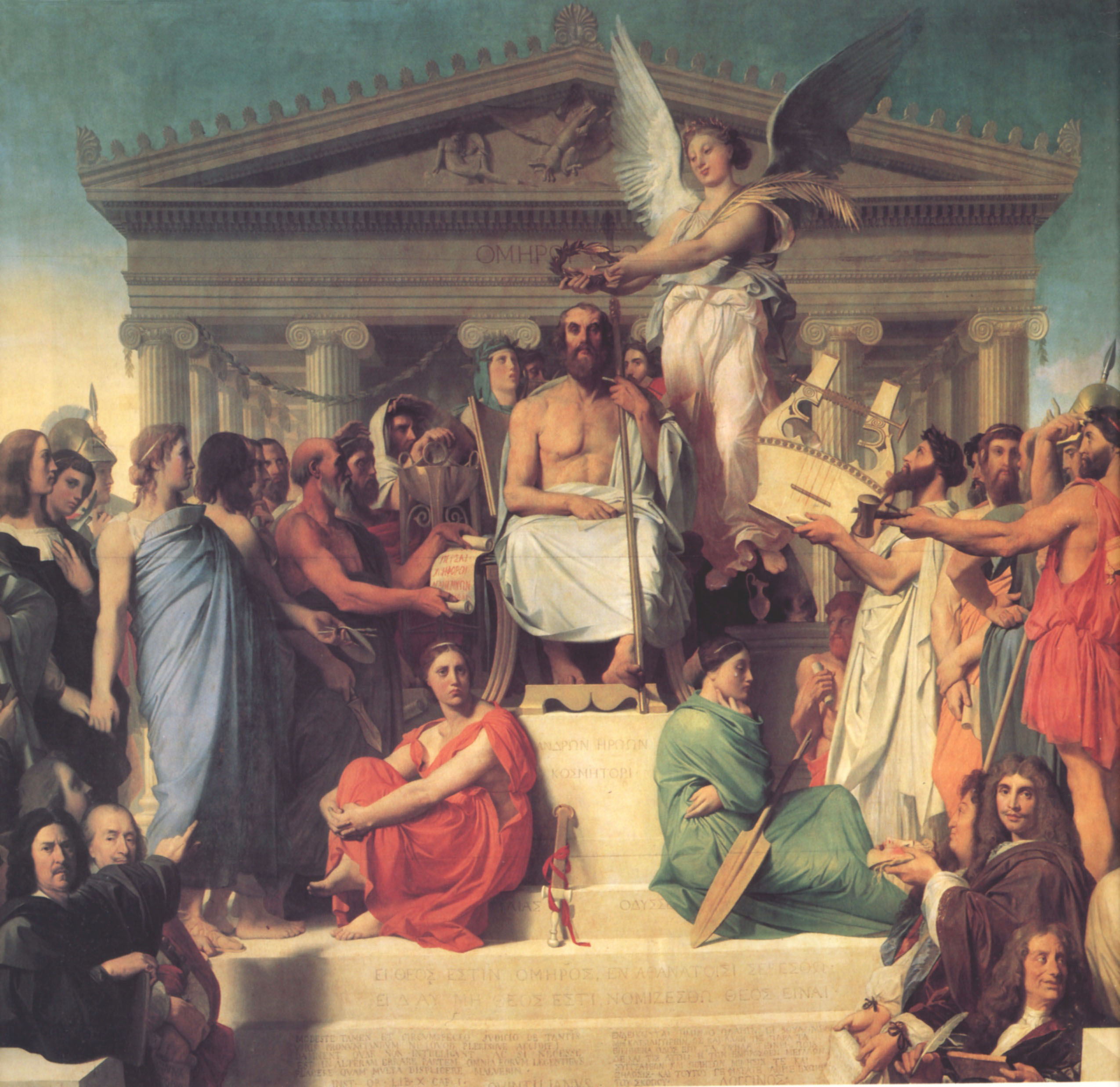 2550x2475 The Apotheosis Of Homer Painting Jean Auguste Dominique Ingres - Apotheosis Painting