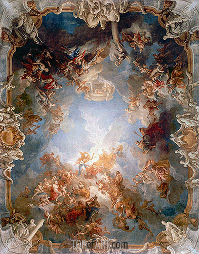 393x500 Apotheosis Of Hercules Francois Lemoyne Painting Reproduction - Apotheosis Painting