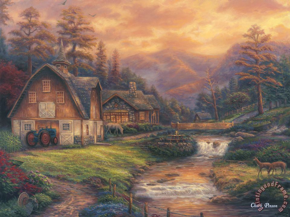 960x720 Chuck Pinson Steps Off The Appalachian Trail Painting - Appalachian Painting