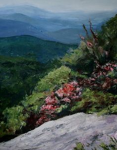 236x303 Prints And Original Oil Painting Of Clouds Hanging Over - Appalachian Trail Painting