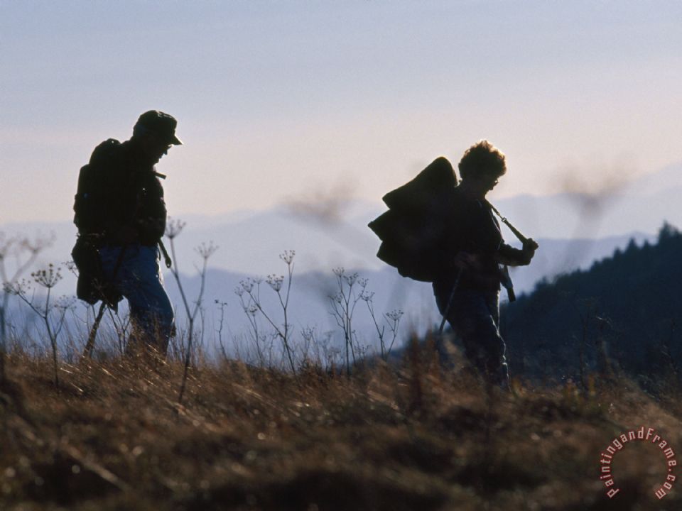 960x720 Raymond Gehman Silhouetted Hikers - Appalachian Trail Painting