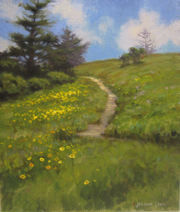 700x823 Roan Mountain En Plein Air Jeremy Sams Art - Appalachian Trail Painting