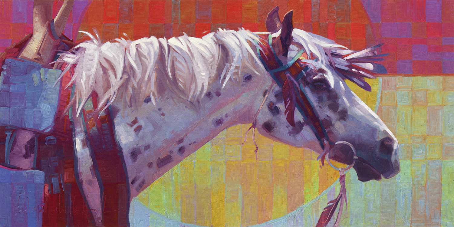1500x750 Equine Paintings - Appaloosa Horse Painting