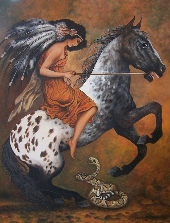 570x748 Frightened Appaloosa Horse, Fine Art, Giclee, Reproduction - Appaloosa Horse Painting