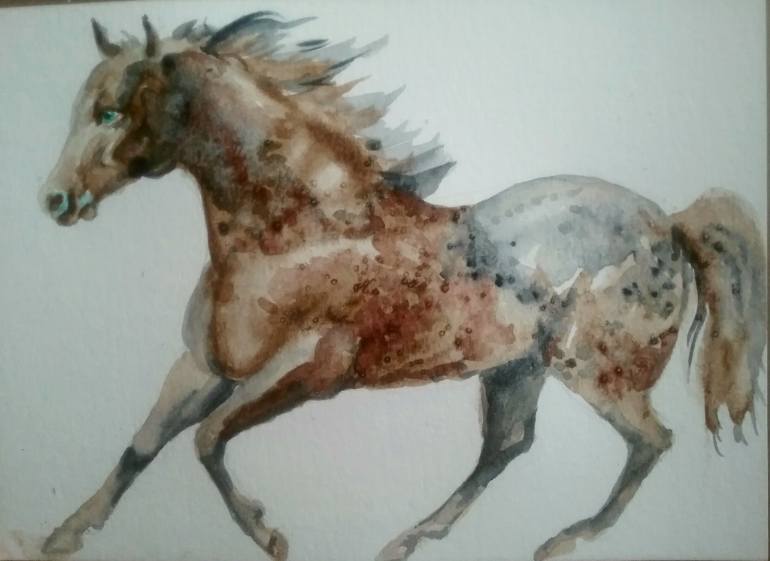 770x561 Saatchi Art Appaloosa Horse Running Horse Running Painting By - Appaloosa Horse Painting