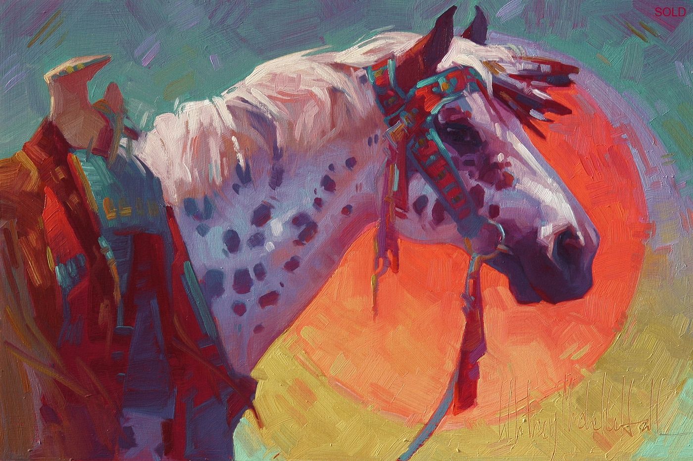 1400x933 Wp Content Gallery Paintings Sunspots Websize - Appaloosa Horse Painting