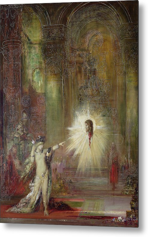 493x788 The Apparition Metal Print By Gustave Moreau - Apparition Painting