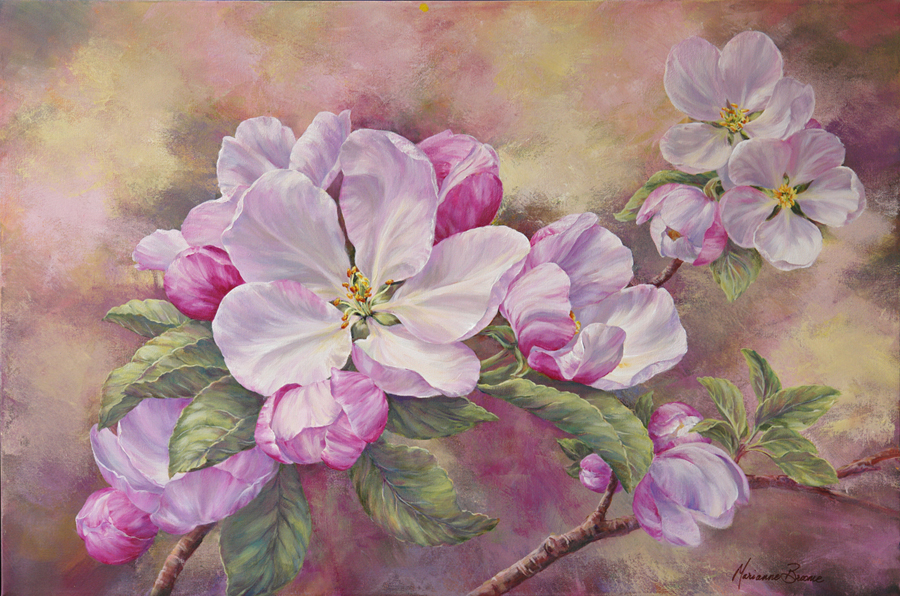 Apple Blossom Painting At PaintingValley.com | Explore Collection Of ...