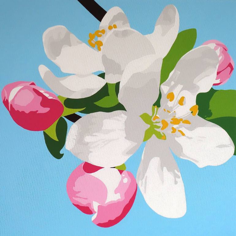 770x770 Saatchi Art Apple Blossom Painting By Susan Porter - Apple Blossom Painting