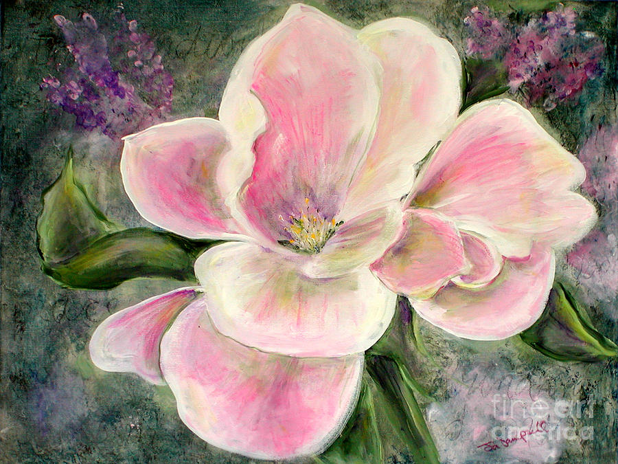 900x675 Apple Blossom Painting By Joi Sampsell - Apple Blossom Painting