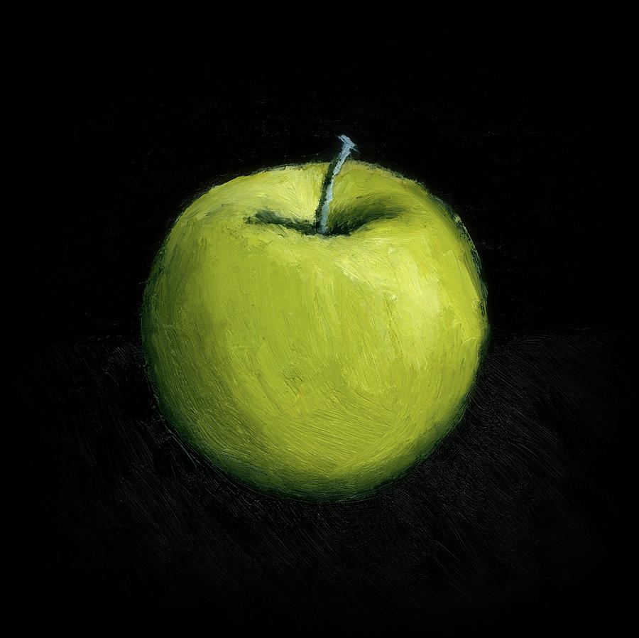 900x898 Green Apple Paintings Fine Art America - Apple Green Painting