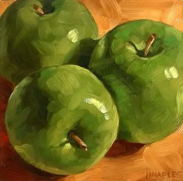 360x356 Pictures Painting Apples In Acrylic, - Apple Green Painting