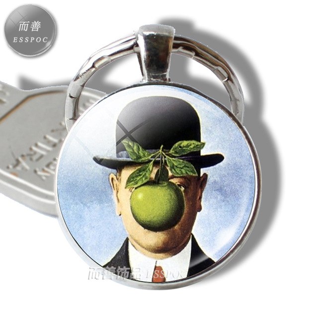 640x640 Painting Black Hat People Keychain Green Apple Pendant Fashion - Apple Hat Painting