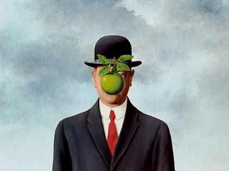 450x336 The Man In The Bowler Hat Artclubblog - Apple Hat Painting