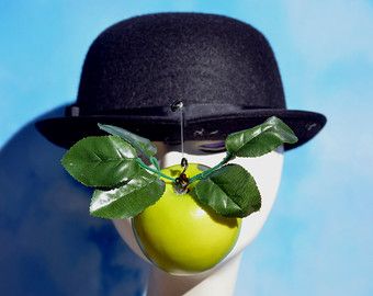 340x270 Unisex Green Apple Bowler Hat - Apple Hat Painting