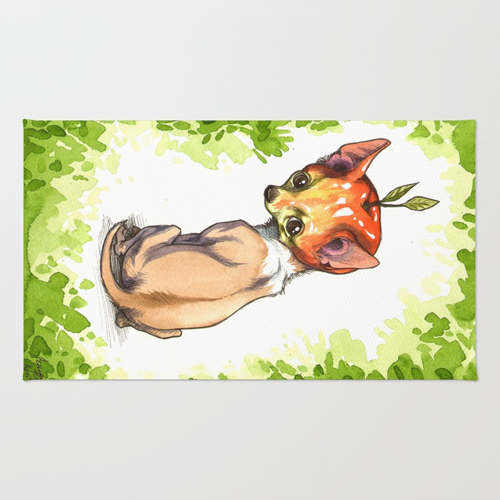 700x700 Apple Head Chihuahua Rug By Jessielp Society6 - Apple Head Painting
