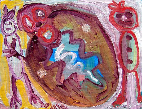 600x458 Art - Apple Head Painting