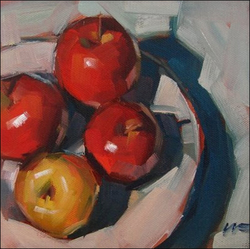 500x499 4 Methods For Achieving Cleaner Colors And Crisper Values In Your - Apple Oil Painting