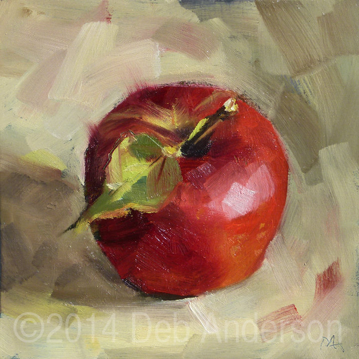 720x720 Oil Painting Of Autumn Beauty Apple Deb Anderson, Painting - Apple Oil Painting