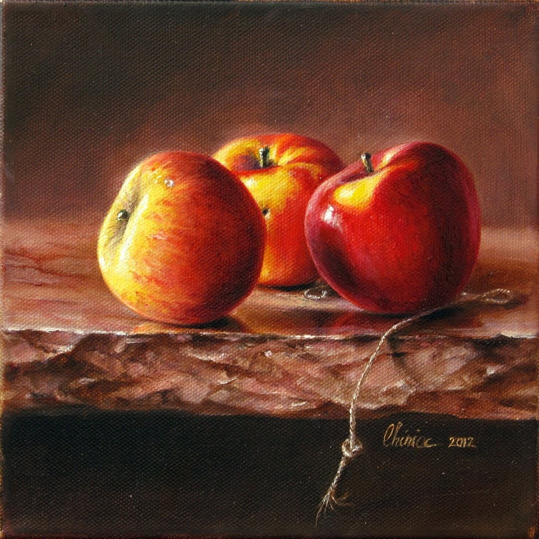 1080x1080 Realist Oil Painting Video Time Lapse How To Paint Realistic Apple - Apple Oil Painting