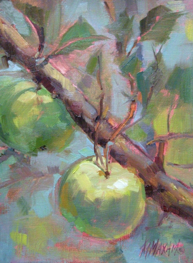 733x1000 Yellow Delicious - Apple Orchard Painting