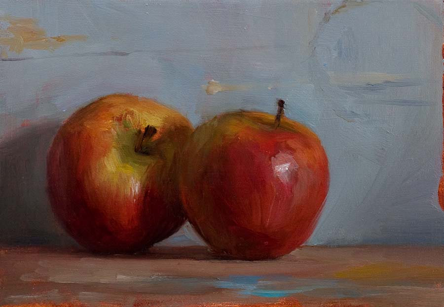 900x623 Daily Paintings Red Apples Postcard From Provence - Apple Painting