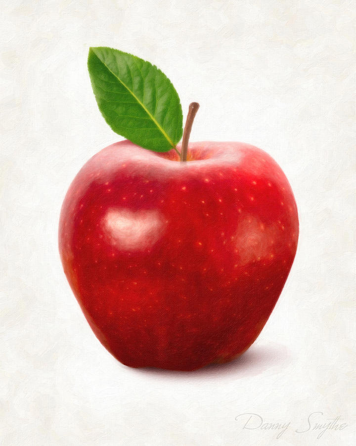 720x900 Red Apple Painting By Danny Smythe - Apple Painting