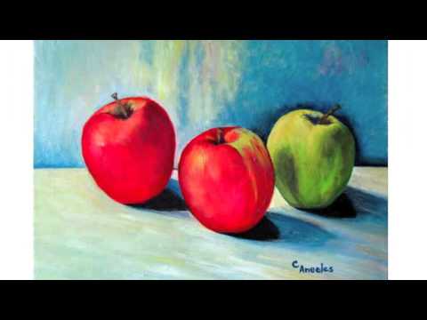 480x360 Oil Pastel Art For Kids - Apple Painting For Kids