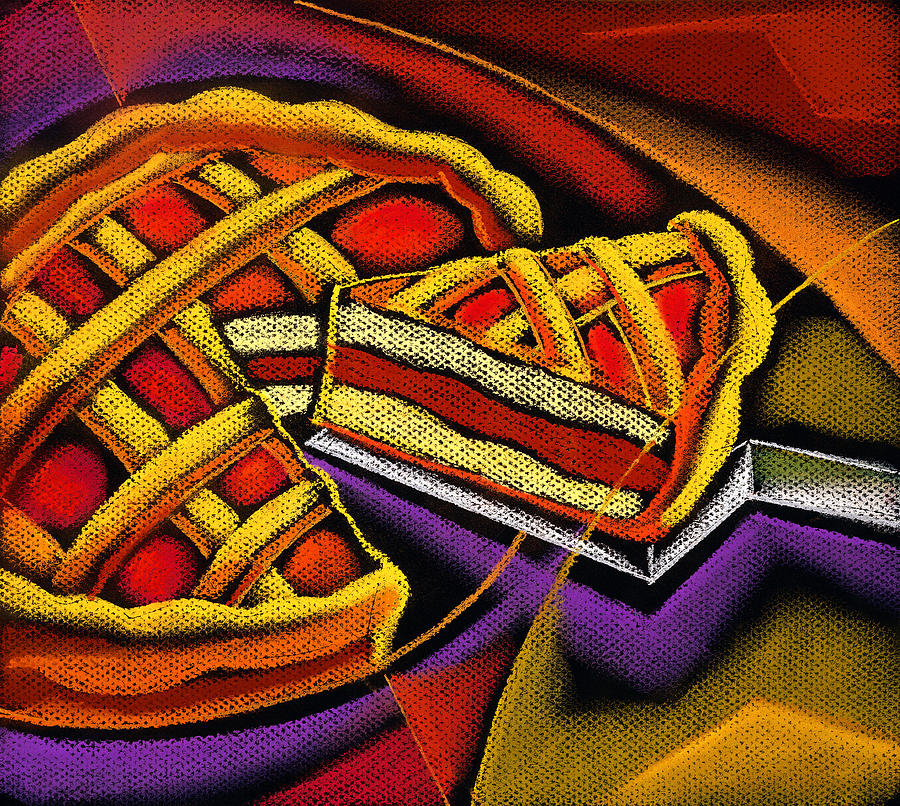 900x806 Apple Pie Painting By Leon Zernitsky - Apple Pie Painting