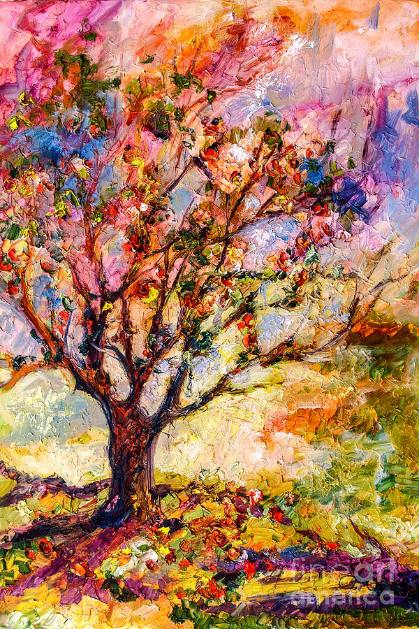 600x900 Grandmas Apple Tree Oil Painting Painting By Ginette Callaway - Apple Tree Painting