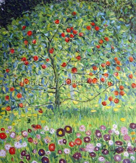 436x525 Gustav Klimt - Apple Tree Painting