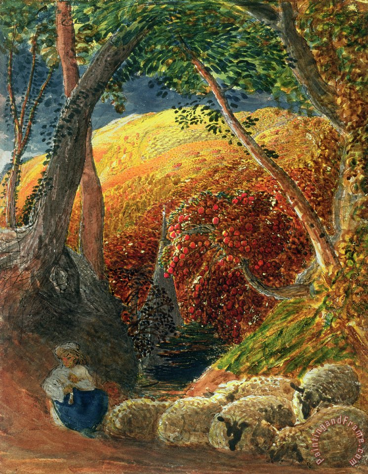 745x960 Samuel Palmer The Magic Apple Tree Painting - Apple Tree Painting