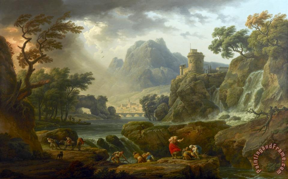 960x596 Claude Joseph Vernet Mountain Landscape With Approaching Storm - Approaching Storm Painting