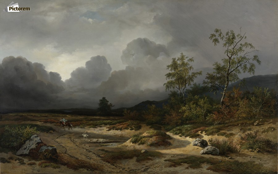 899x563 Landscape In An Approaching Storm - Approaching Storm Painting