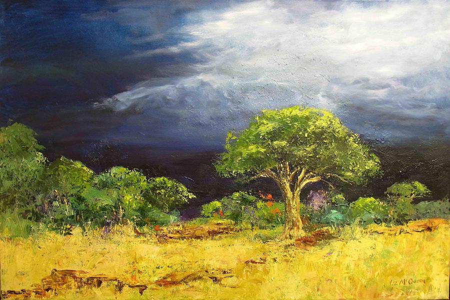 900x600 Approaching Storm Kruger Park Painting By Liz Mcqueen - Approaching Storm Painting