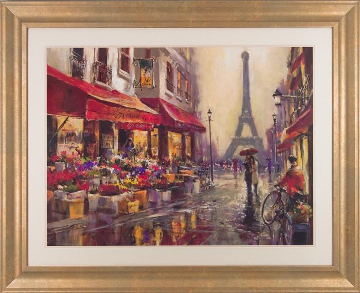 700x571 April In Paris By Brent Heighton (Framed Open Edition Print - April In Paris Painting