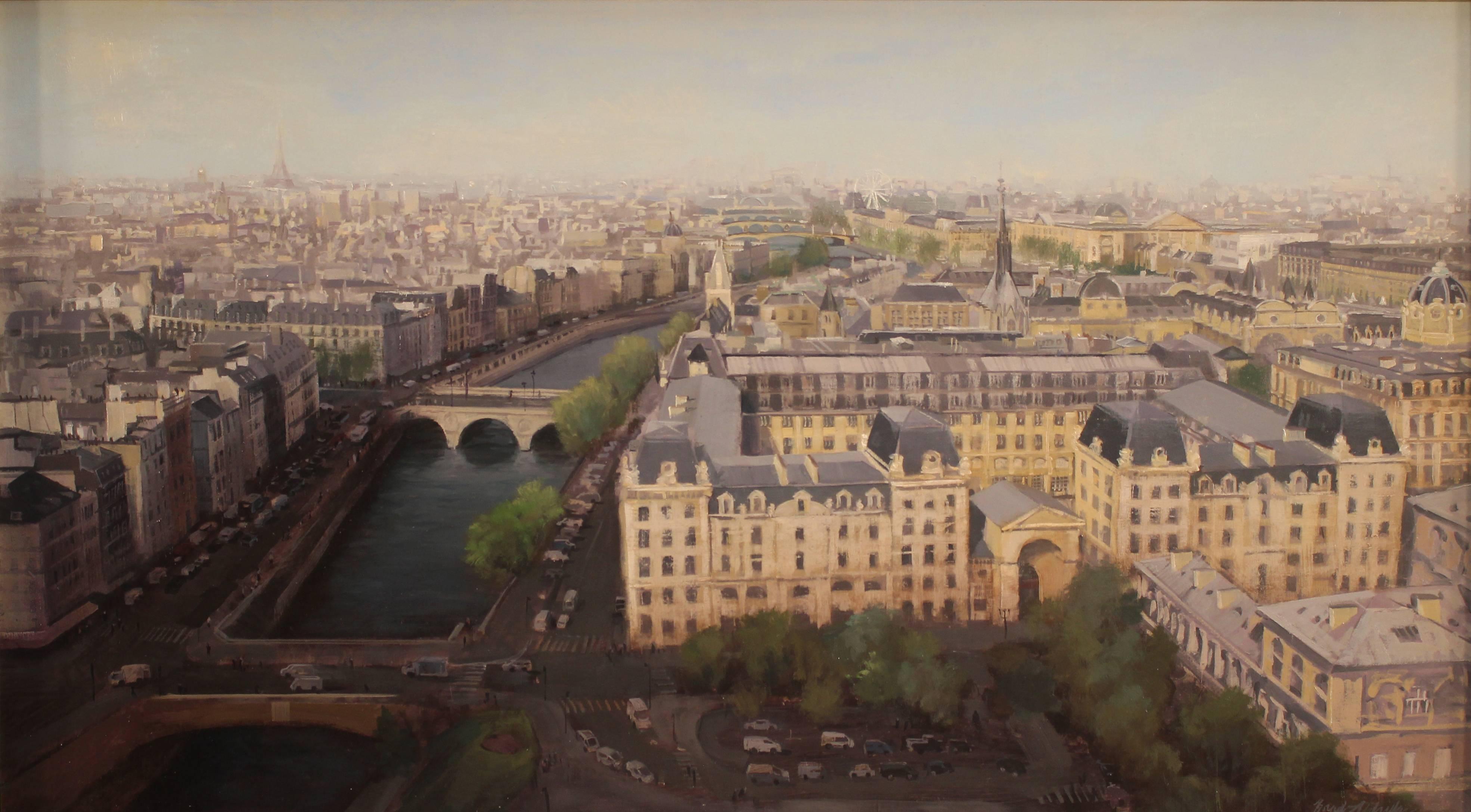 3939x2176 Brad Aldridge - April In Paris Painting