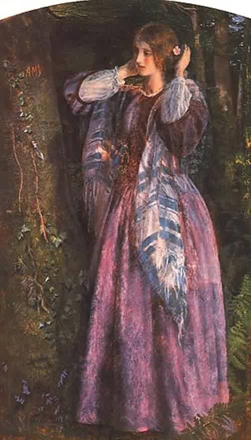 500x875 Arthur Hughes Oil Paintings Reproductions On Artclon Arthur - April Love Painting