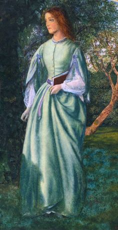 236x461 April Love'. Arthur Hughes. 1855 6. Tate. Pre Raphaelite - April Love Painting