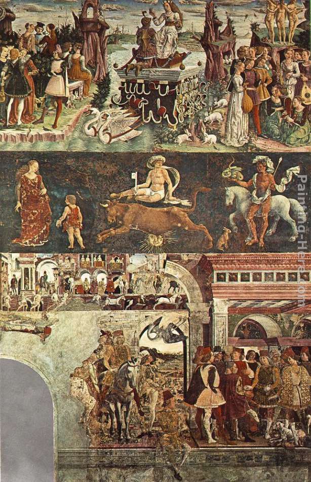 614x950 Francesco Del Cossa Allegory Of April Triumph Of Venus Painting - April Painting