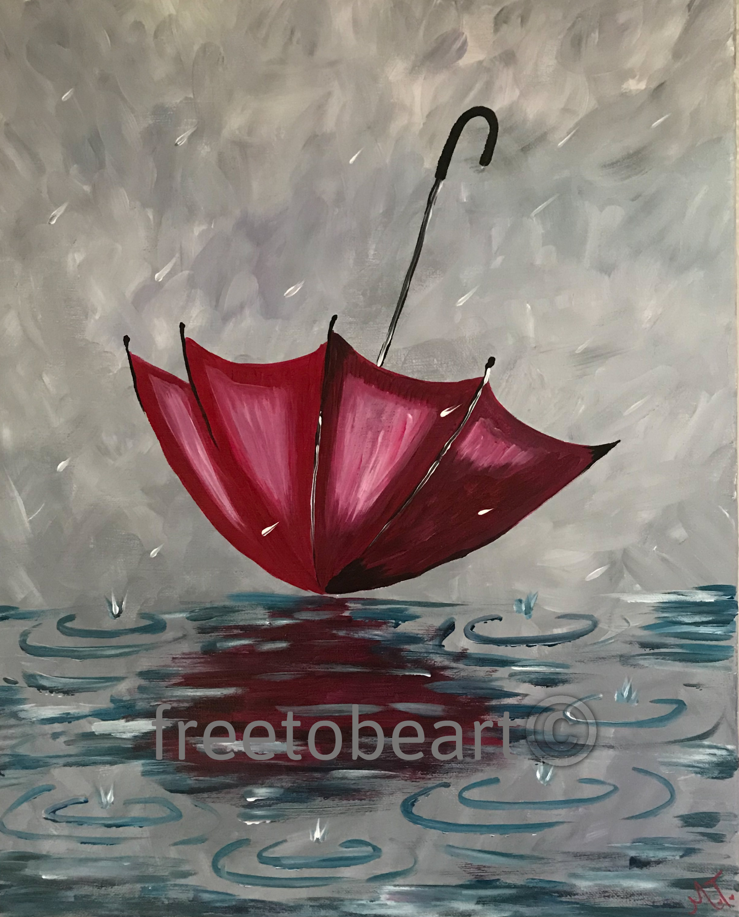 2431x3016 April Showers Painting Class - April Showers Painting