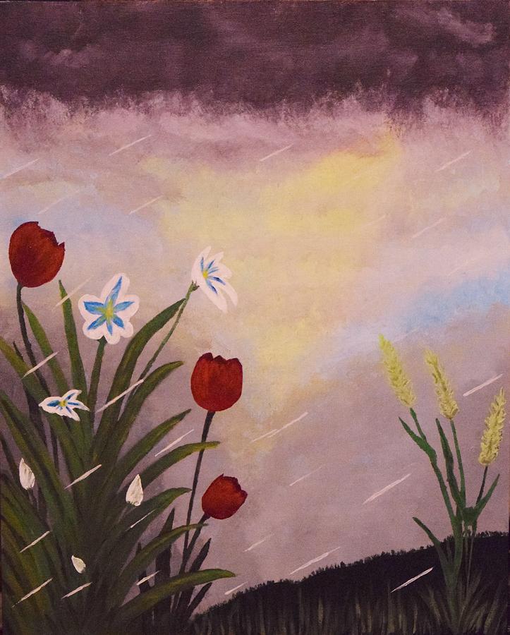 723x900 April Showers Painting By Jimmy Chuck Smith - April Showers Painting