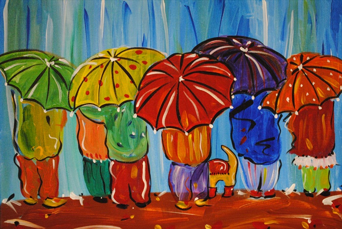 700x469 Canvas! Paint Amp Sip Studio - April Showers Painting